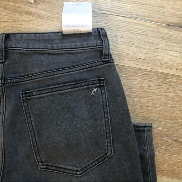 Sam Edelman The Stiletto Straight High Rise Distressed Jeans Black Size 27 NWT - Picture 10 of 12